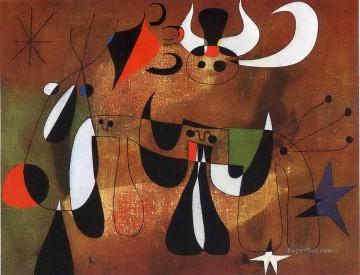 Famous Abstract Painting - Characters in the Night Dada